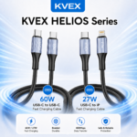 HELIOS 60W C to C Silicone Cable Black 1M