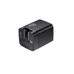 FLOW 45W Type-C GaN Charger with Built-in Type-C Cable(US) Black