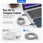 Thor Series 60W C to C Magnetic Braided Cable Grey 1M