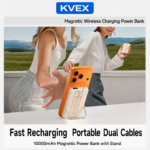 LUMI Magnetic Wireless Charging Stand Power Bank 10000mAh White/Black