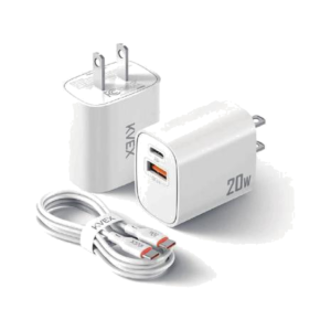 BASE PD20W A+C Charger Set With C TO C 60W Cable(US) White