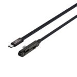 AXIS 240W C to C Bottle Opener Phone Stand Flat Braided Cable Black 1M