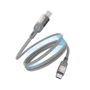 Thor Series 60W C to C Magnetic Braided Cable Grey 1M