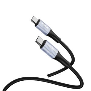 HERCULES 60W C to C Silicone Cable Black 1M