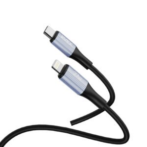 HERCULES 27W C to L Silicone Cable Black 1M