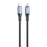 HERCULES 27W C to L Silicone Cable Black 1M