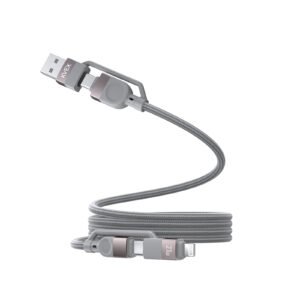 Thor Series 60W 4-in-1 Braided Cable Grey 1M