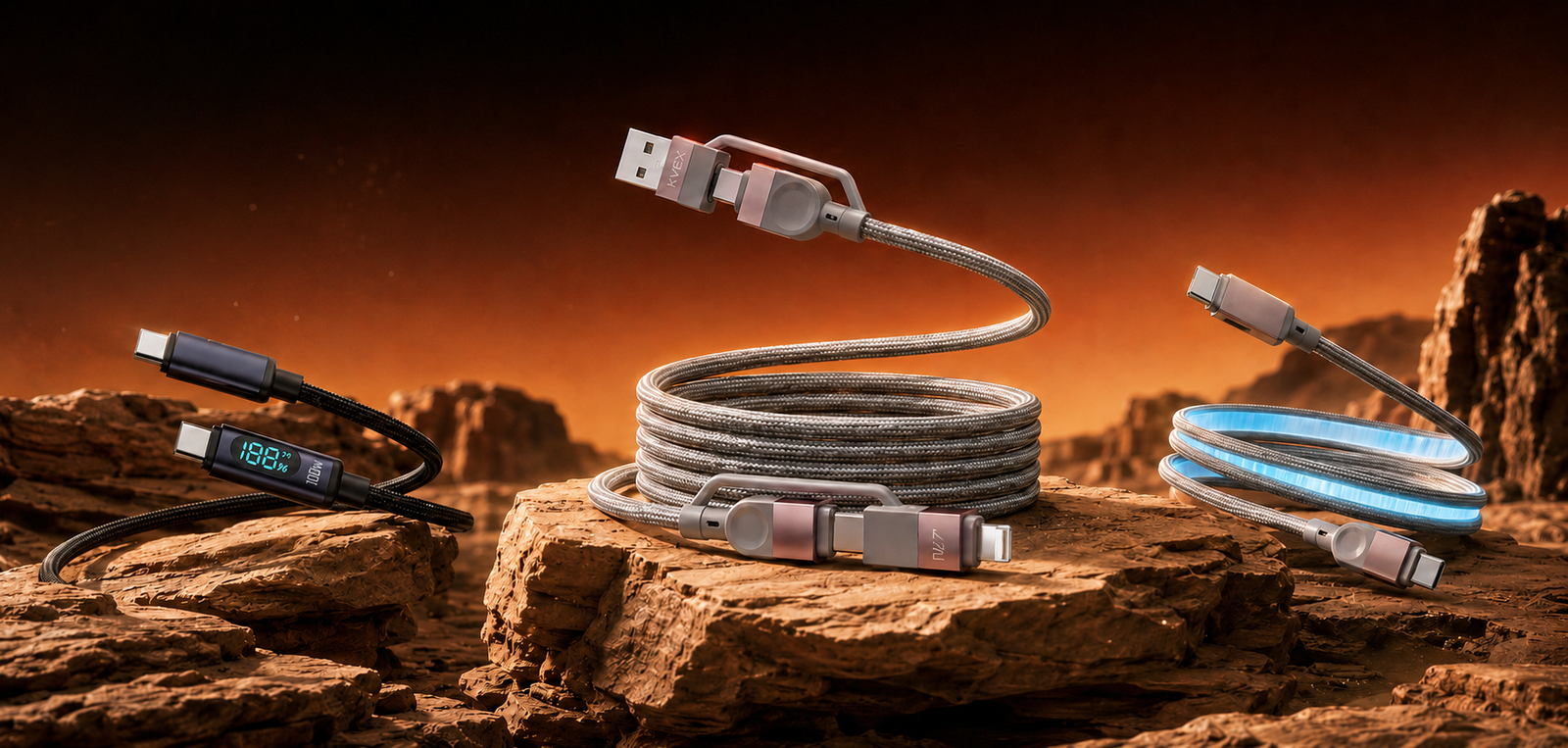 KVEX cable and lifestyle charging products